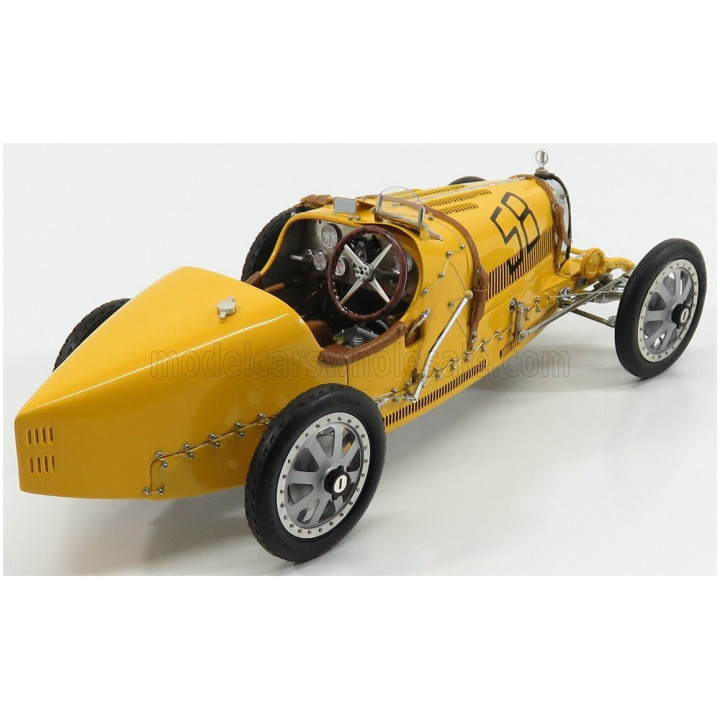 CMC BUGATTI T35 N 58 WITH DRIVER FIGURE 1924 - YELLOW 1/18