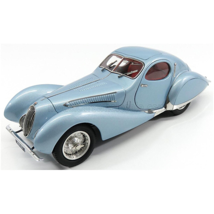CMC TALBOT LAGO T150 COUPE C-SS TEARDROP FIGONI & FALASCHI 1937 - LIGHT BLUE MET 1/18