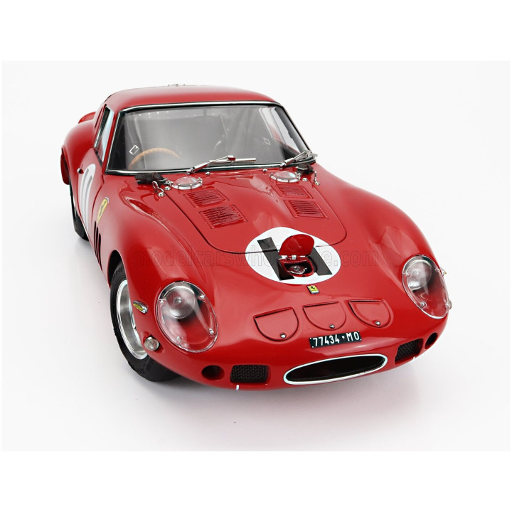CMC FERRARI 250 GTO ch.3647 RHD COUPE N 11 2nd 1000km MONTLHERY 1962 JOHN SURTEES - MIKE PARKES - RED 1/18