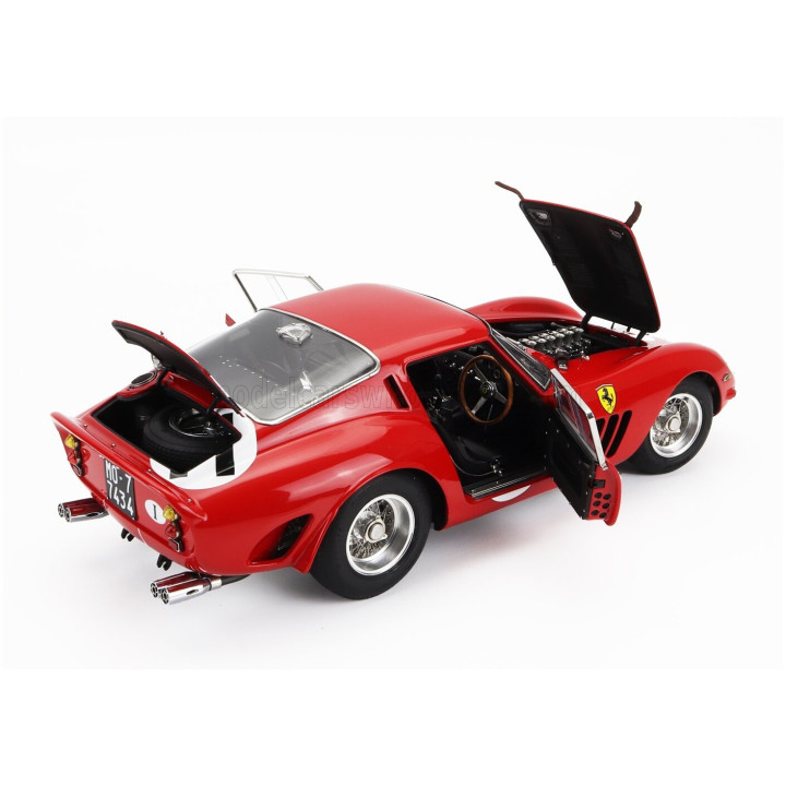 CMC FERRARI 250 GTO ch.3647 RHD COUPE N 11 2nd 1000km MONTLHERY 1962 JOHN SURTEES - MIKE PARKES - RED 1/18