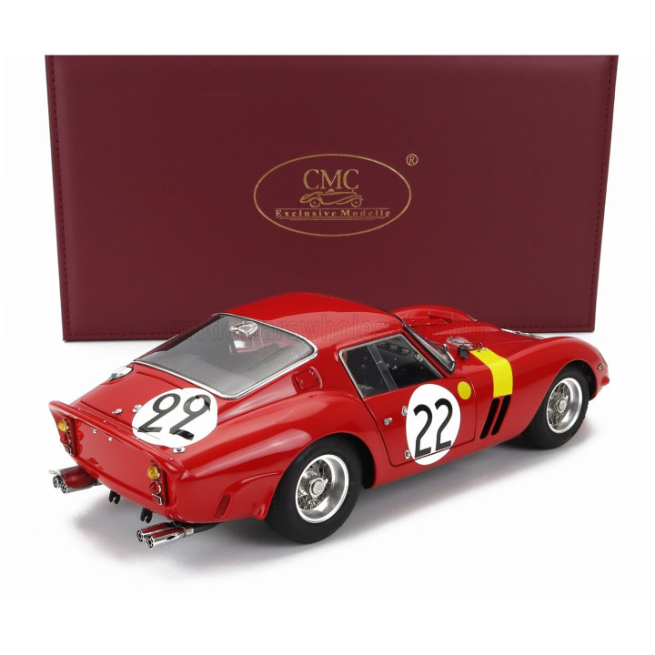 CMC FERRARI 250 GTO 3.0L V12 TEAM EQUIPE NATIONALE BELGE N 22 3rd 24h LE MANS 1962 L.DERNIER - ''BEURLYS'' J.BLATON - RED 1/18