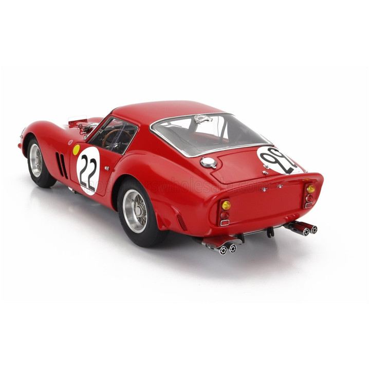 CMC FERRARI 250 GTO 3.0L V12 TEAM EQUIPE NATIONALE BELGE N 22 3rd 24h LE MANS 1962 L.DERNIER - ''BEURLYS'' J.BLATON - RED 1/18