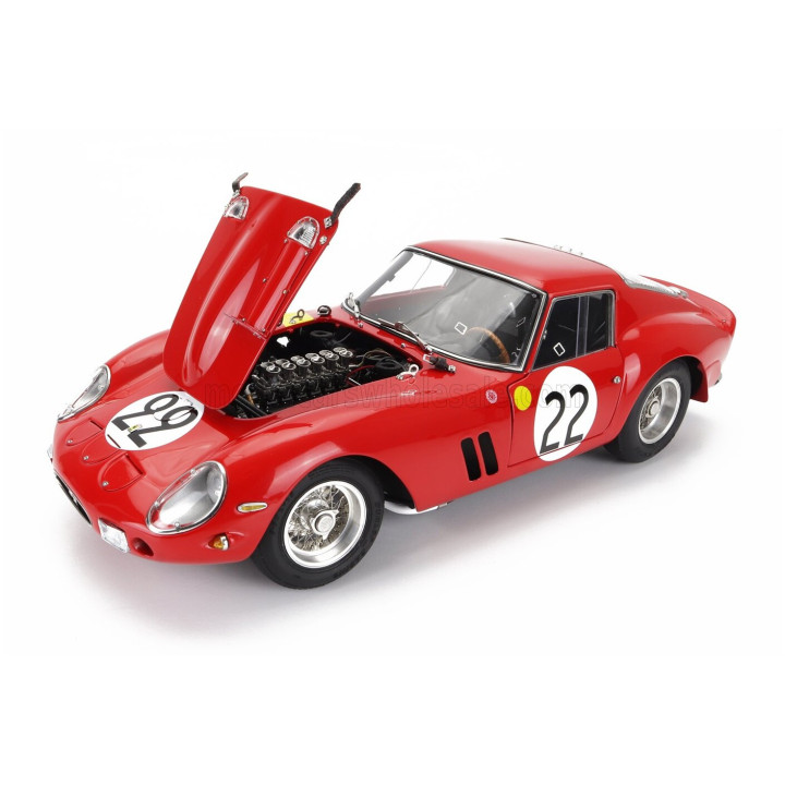 CMC FERRARI 250 GTO 3.0L V12 TEAM EQUIPE NATIONALE BELGE N 22 3rd 24h LE MANS 1962 L.DERNIER - ''BEURLYS'' J.BLATON - RED 1/18