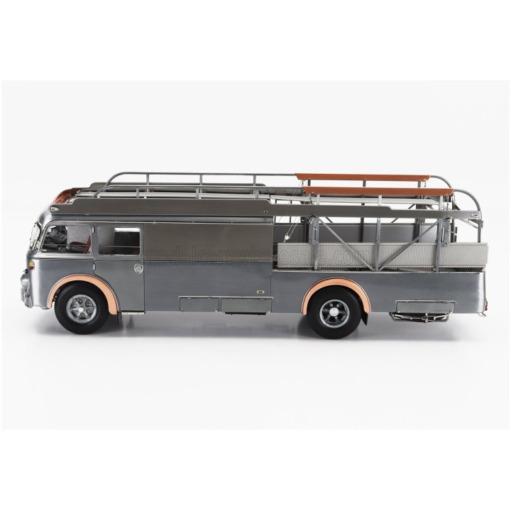 CMC FIAT 642RN2 TRUCK BARTOLETTI F1 FERRARI CAR TRANSPORTER 1957 - CLEAR FINISH GREY 1/18