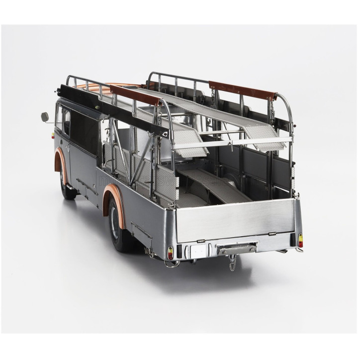 CMC FIAT 642RN2 TRUCK BARTOLETTI F1 FERRARI CAR TRANSPORTER 1957 - CLEAR FINISH GREY 1/18