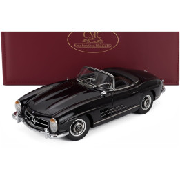 CMC MERCEDES BENZ 300SL ROADSTER SPIDER SOFT-TOP OPEN (W198) 1957 - BLACK 1/18