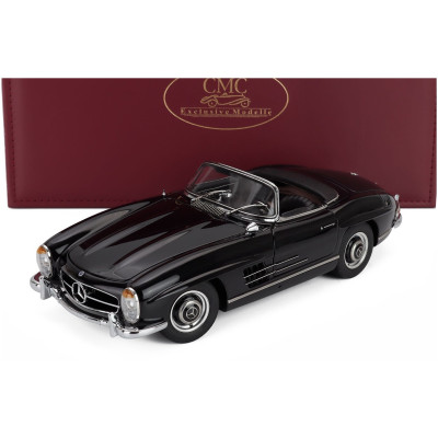 CMC MERCEDES BENZ 300SL ROADSTER SPIDER SOFT-TOP OPEN (W198) 1957 - BLACK 1/18