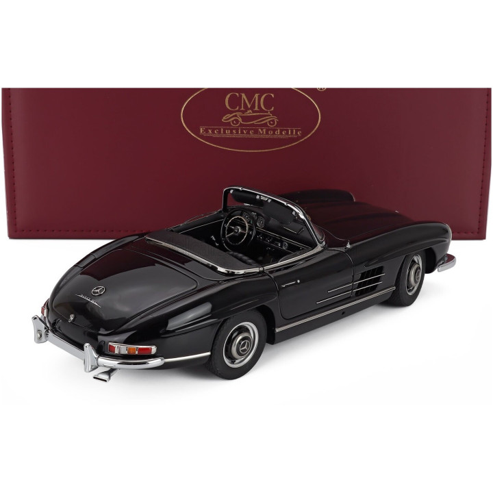 CMC MERCEDES BENZ 300SL ROADSTER SPIDER SOFT-TOP OPEN (W198) 1957 - BLACK 1/18