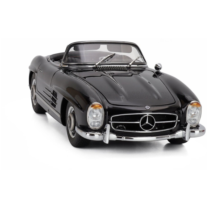 CMC MERCEDES BENZ 300SL ROADSTER SPIDER SOFT-TOP OPEN (W198) 1957 - BLACK 1/18