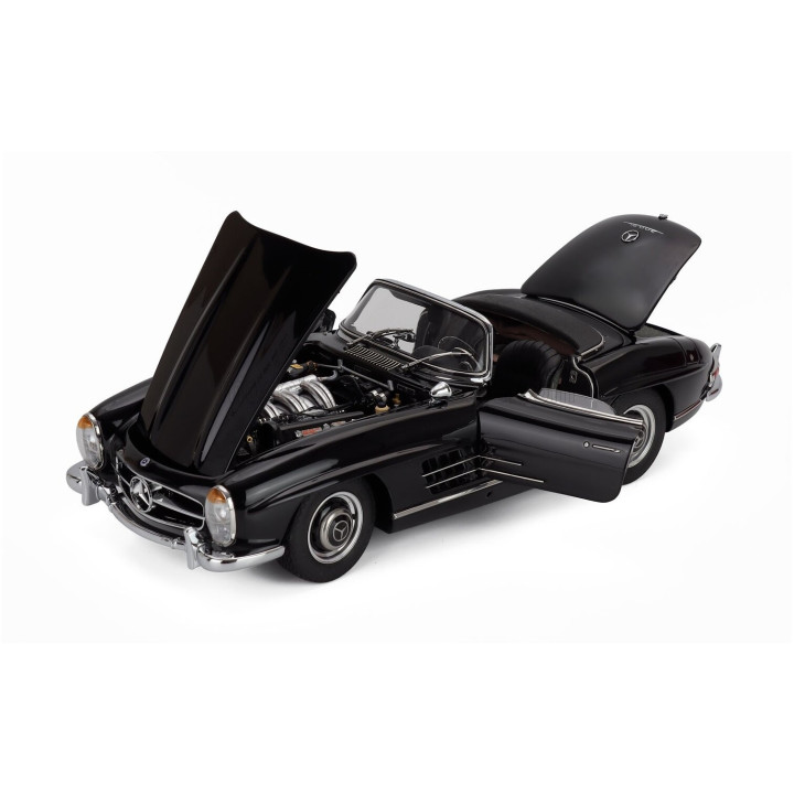 CMC MERCEDES BENZ 300SL ROADSTER SPIDER SOFT-TOP OPEN (W198) 1957 - BLACK 1/18