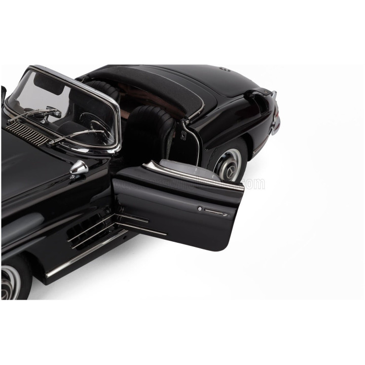 CMC MERCEDES BENZ 300SL ROADSTER SPIDER SOFT-TOP OPEN (W198) 1957 - BLACK 1/18