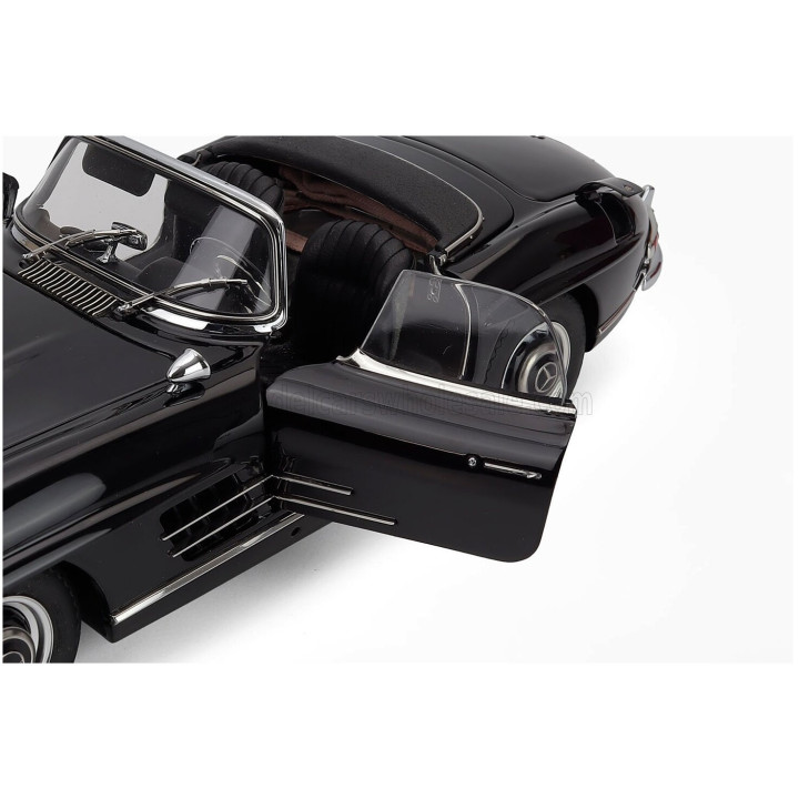 CMC MERCEDES BENZ 300SL ROADSTER SPIDER SOFT-TOP OPEN (W198) 1957 - BLACK 1/18