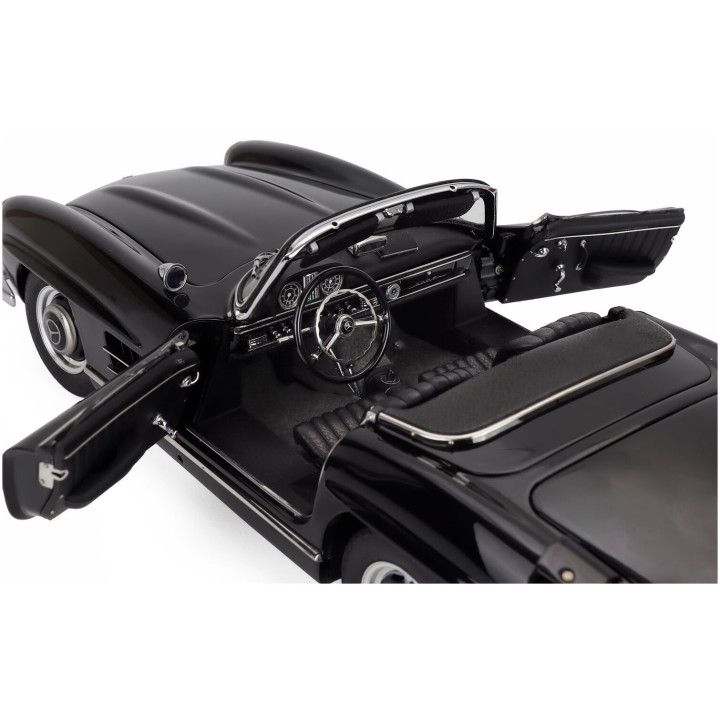 CMC MERCEDES BENZ 300SL ROADSTER SPIDER SOFT-TOP OPEN (W198) 1957 - BLACK 1/18