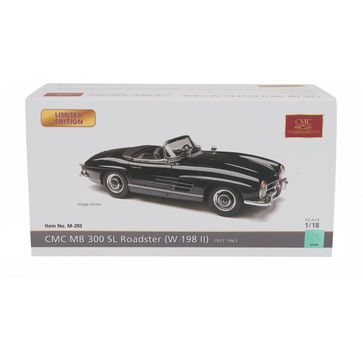 CMC MERCEDES BENZ 300SL ROADSTER SPIDER SOFT-TOP OPEN (W198) 1957 - BLACK 1/18