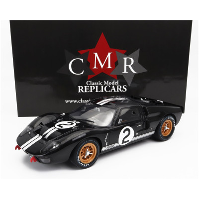 CMR FORD USA GT40 MKII 7.0L V8 TEAM SHELBY AMERICAN INC. N 2 WINNER 24h LE MANS 1966 BRUCE McLAREN - CHRIS AMON - BLACK SILVER