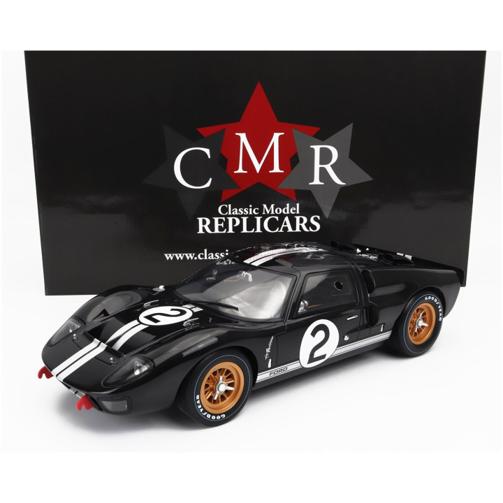CMR FORD USA GT40 MKII 7.0L V8 TEAM SHELBY AMERICAN INC. N 2 WINNER 24h LE MANS 1966 BRUCE McLAREN - CHRIS AMON - BLACK SILVER