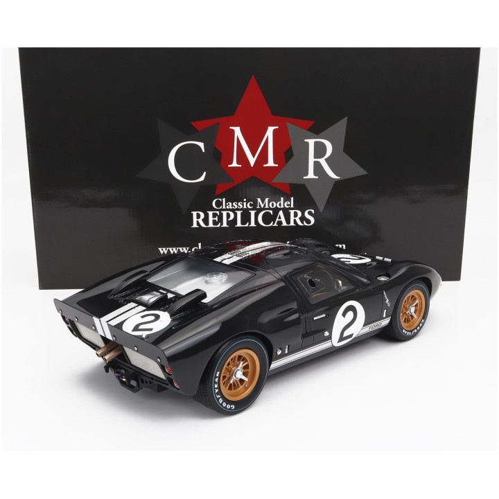 CMR FORD USA GT40 MKII 7.0L V8 TEAM SHELBY AMERICAN INC. N 2 WINNER 24h LE MANS 1966 BRUCE McLAREN - CHRIS AMON - BLACK SILVER