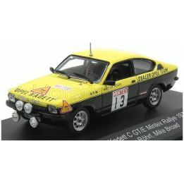 CMR OPEL KADETT C GT/E N 13 RALLY MINTEX 1977 WALTER ROHRL - MIKE BROAD - YELLOW BLACK 1/43