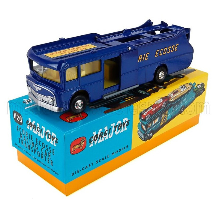 CORGI COMMER TRUCK TEAM ECURIE ECOSSE CAR TRANSPORTER 1959 - BLUE MET 1/43