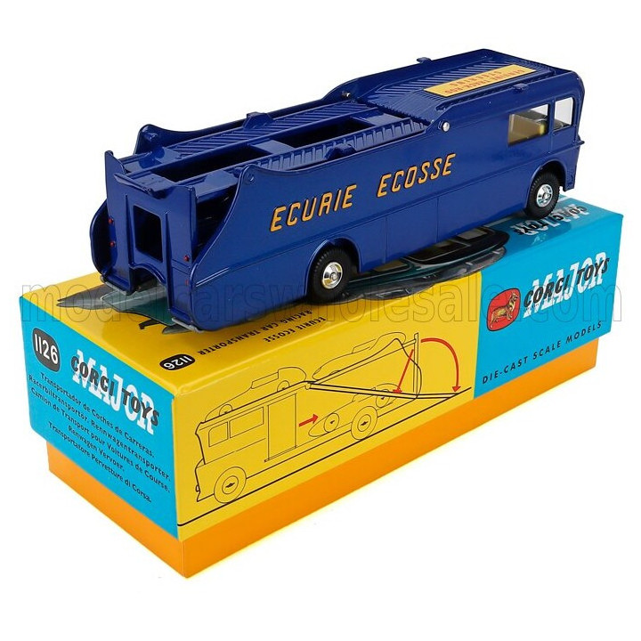 CORGI COMMER TRUCK TEAM ECURIE ECOSSE CAR TRANSPORTER 1959 - BLUE MET 1/43