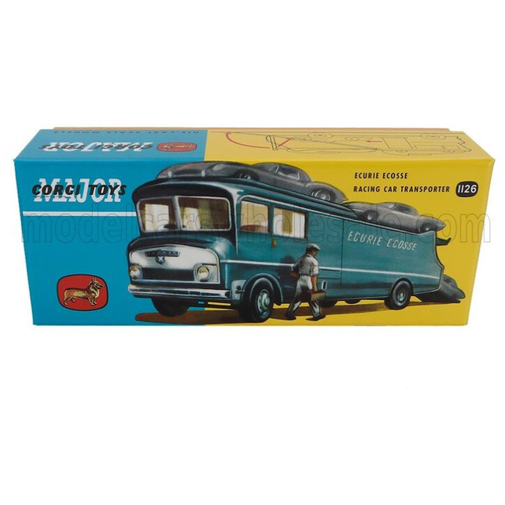 CORGI COMMER TRUCK TEAM ECURIE ECOSSE CAR TRANSPORTER 1959 - BLUE MET 1/43