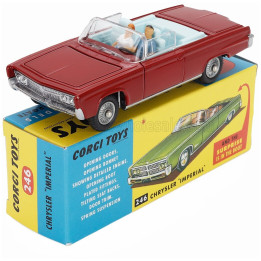 CORGI CHRYSLER IMPERIAL CABRIOLET 1958 - BORDEAUX 1/43