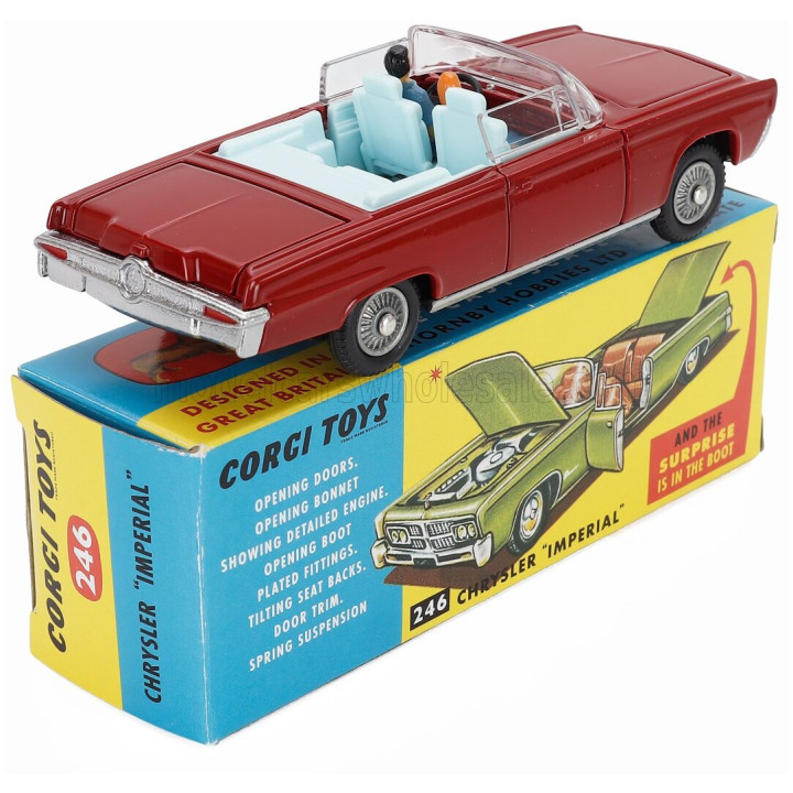 CORGI CHRYSLER IMPERIAL CABRIOLET 1958 - BORDEAUX 1/43