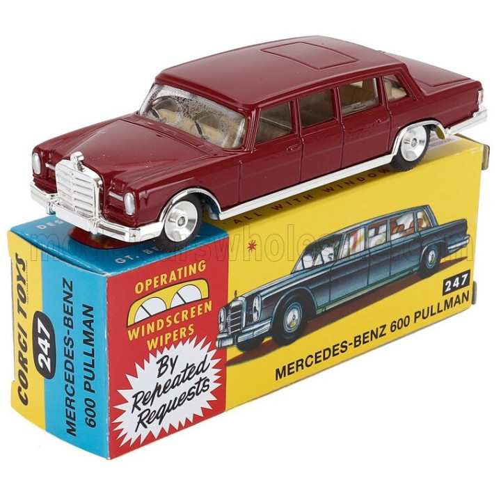 CORGI MERCEDES BENZ S-CLASS 600 PULLMAN 1963 - BORDEAUX MET 1/43