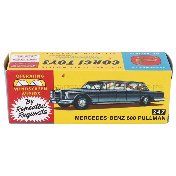 CORGI MERCEDES BENZ S-CLASS 600 PULLMAN 1963 - BORDEAUX MET 1/43