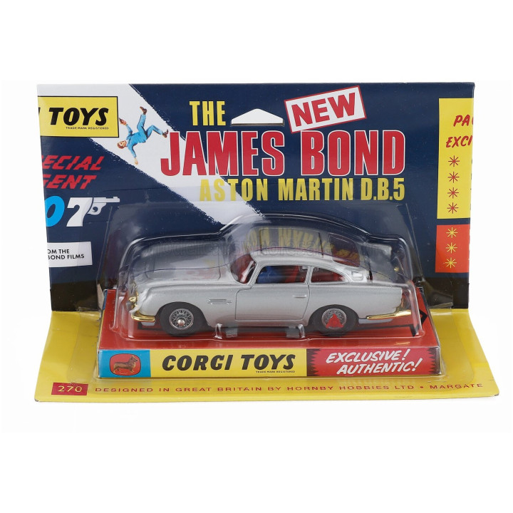 CORGI ASTON MARTIN DB5 1963 - 007 JAMES BOND - GOLD GRILL EDITION - SILVER 1/43