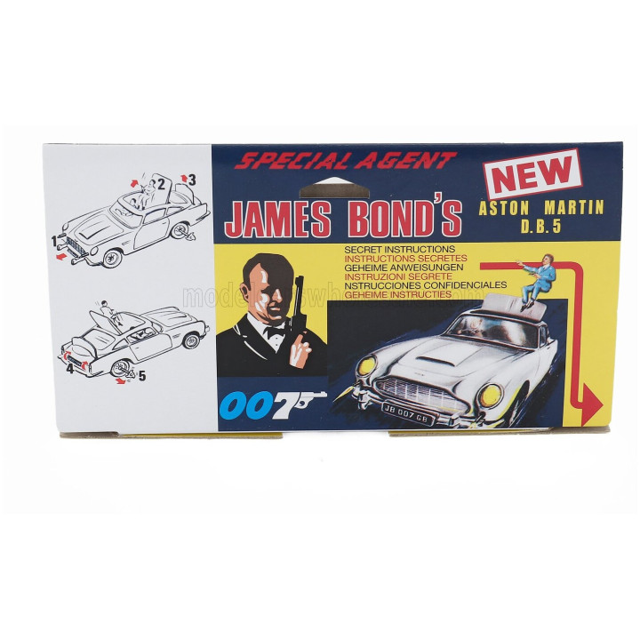 CORGI ASTON MARTIN DB5 1963 - 007 JAMES BOND - GOLD GRILL EDITION - SILVER 1/43