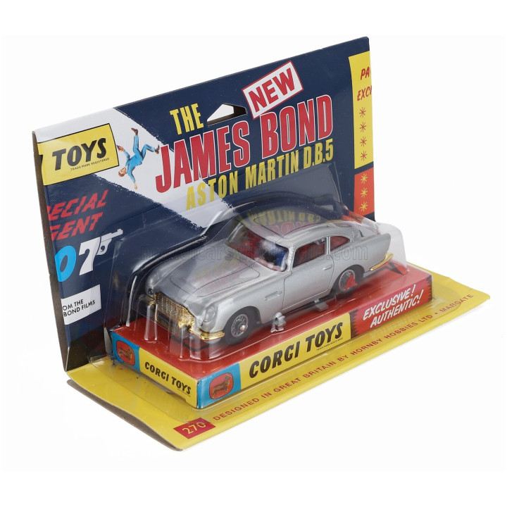 CORGI ASTON MARTIN DB5 1963 - 007 JAMES BOND - GOLD GRILL EDITION - SILVER 1/43