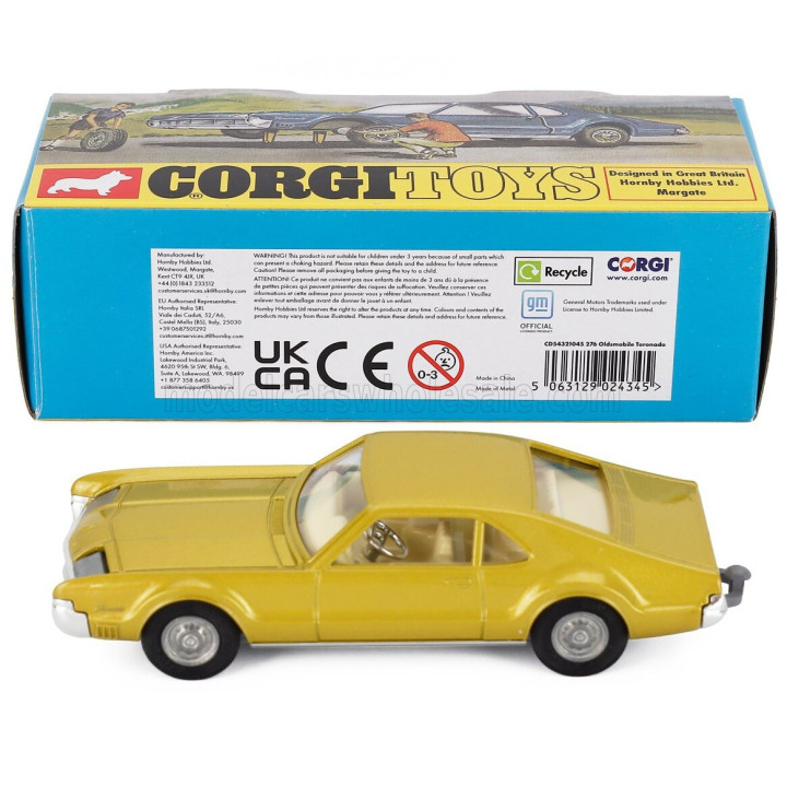 CORGI OLDSMOBILE TORONADO COUPE 1966 - YELLOW MET 1/43