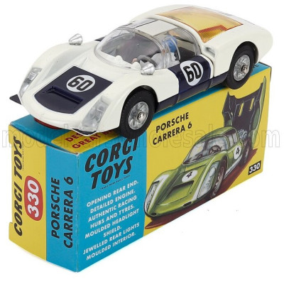 CORGI PORSCHE 906 CARRERA 6 N 60 COUPE 1966 - WHITE BLUE 1/43