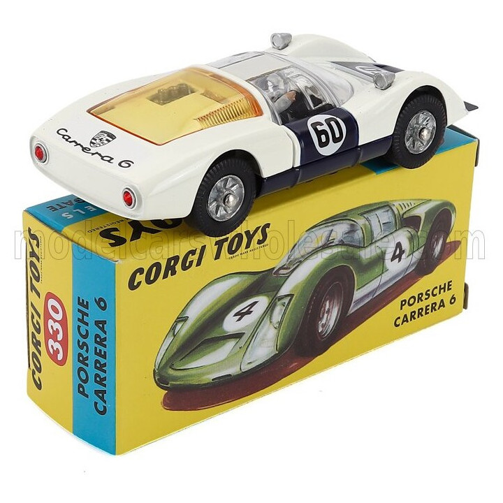 CORGI PORSCHE 906 CARRERA 6 N 60 COUPE 1966 - WHITE BLUE 1/43