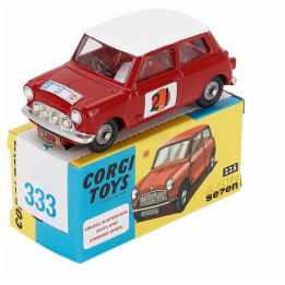 CORGI AUSTIN SEVEN (MINI) N 21 RALLY RAC INTERNATIONAL 1966 TONY FALL - MIKE WOOD - RED WHITE 1/43