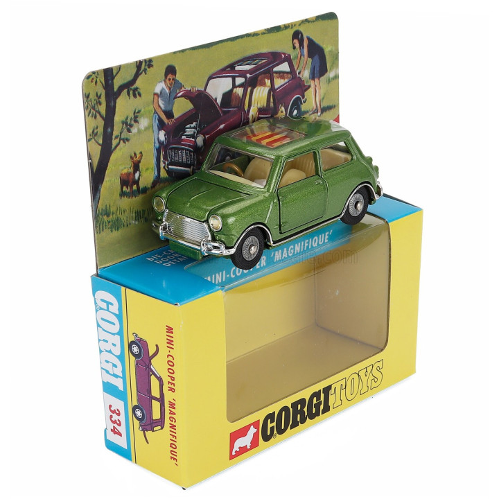 CORGI MORRIS MINI COOPER MAGNIFIQUE 1968 - GREEN MET 1/43