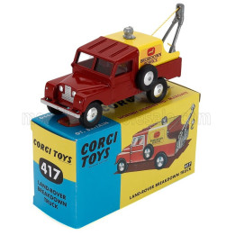 CORGI LAND ROVER LAND I SERIES 80 PICK-UP BREAKDOWN TRUCK SERVICE 1948 - CARRO ATTREZZI - WRECKER ROAD SERVICE - RED YELLOW 1/43