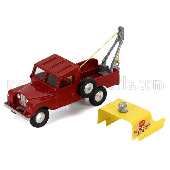 CORGI LAND ROVER LAND I SERIES 80 PICK-UP BREAKDOWN TRUCK SERVICE 1948 - CARRO ATTREZZI - WRECKER ROAD SERVICE - RED YELLOW 1/43