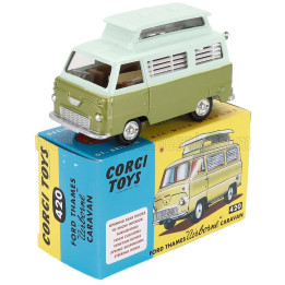 CORGI FORD ENGLAND THAMES AIRBORNE CAMPER CARAVAN 1960 - 2 TONE GREEN 1/43