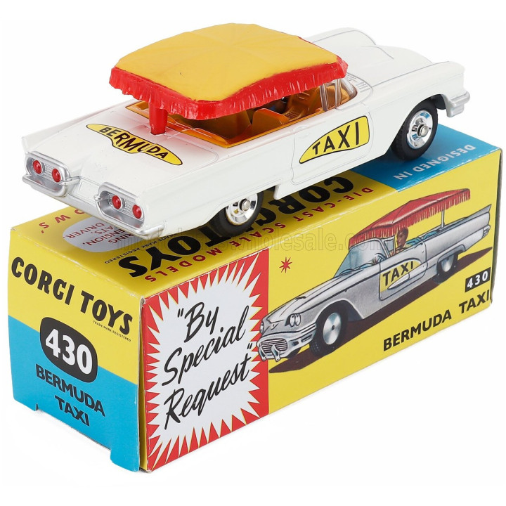 CORGI CHRYSLER BERMUDA TAXI 1952 - WHITE RED YELLOW 1/43