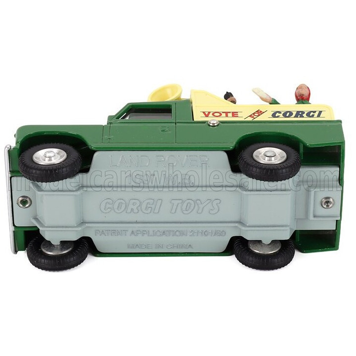 CORGI LAND ROVER LAND 109 PICK-UP PUBLIC ADDRESS VEHICLE 1959 - VOTE CORGI - GREEN 1/43