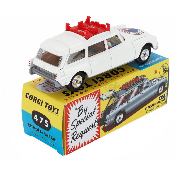 CORGI CITROEN ID19 SW STATION WAGON SAFARI CORGI SKI CLUB 1960 - WHITE 1/43