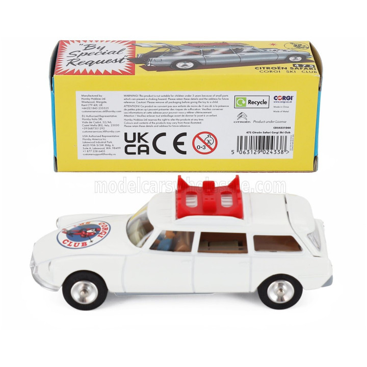CORGI CITROEN ID19 SW STATION WAGON SAFARI CORGI SKI CLUB 1960 - WHITE 1/43