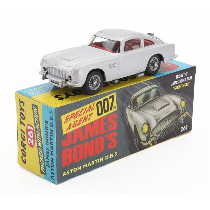 CORGI ASTON MARTIN DB5 1965 - 007 JAMES BOND - GOLDFINGER 1964 - 60's VERSION - SILVER 1/43
