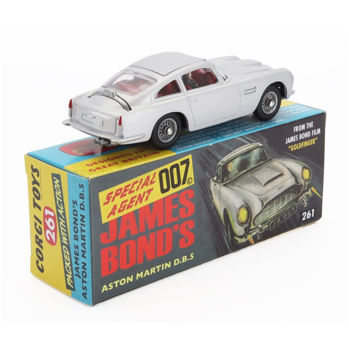 CORGI ASTON MARTIN DB5 1965 - 007 JAMES BOND - GOLDFINGER 1964 - 60's VERSION - SILVER 1/43
