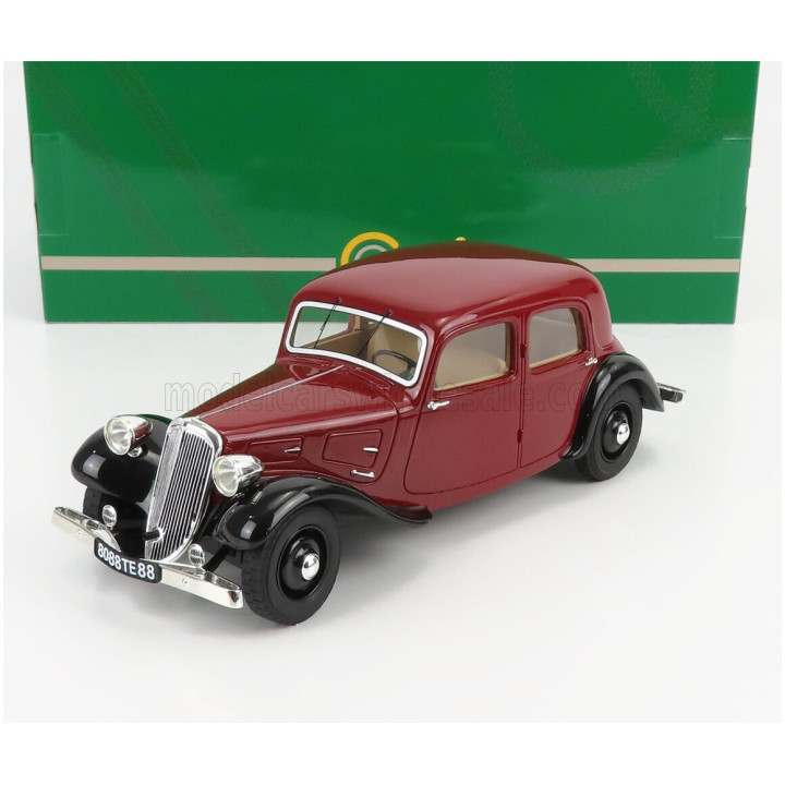 CULT SCALE MODELS CITROEN TRACTION AVANT 7CV 1934 - BORDEAUX BLACK 1/18