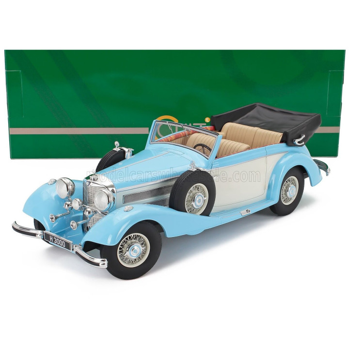 CULT SCALE MODELS MERCEDES BENZ 540K CABRIOLET B OPEN 1938 - LIGHT BLUE WHITE 1/18