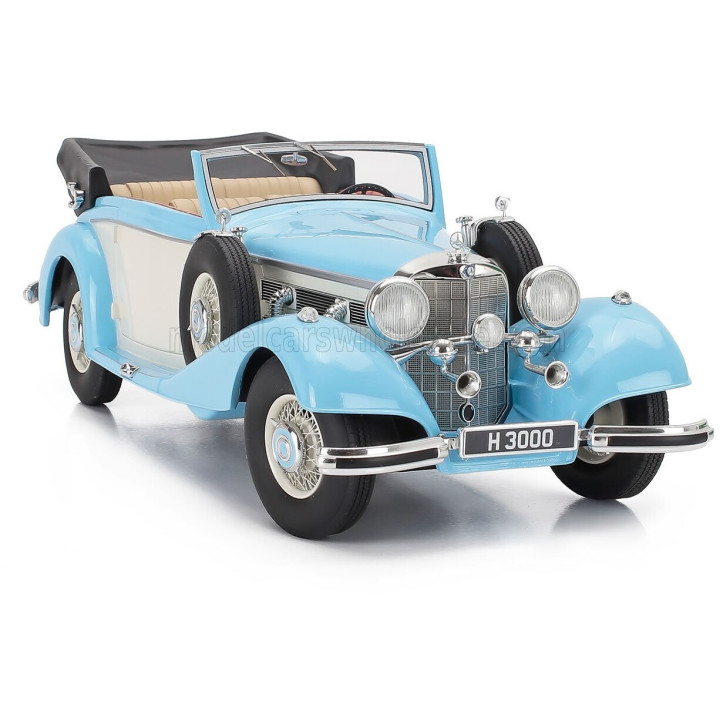 CULT SCALE MODELS MERCEDES BENZ 540K CABRIOLET B OPEN 1938 - LIGHT BLUE WHITE 1/18
