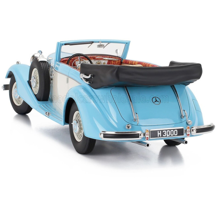 CULT SCALE MODELS MERCEDES BENZ 540K CABRIOLET B OPEN 1938 - LIGHT BLUE WHITE 1/18